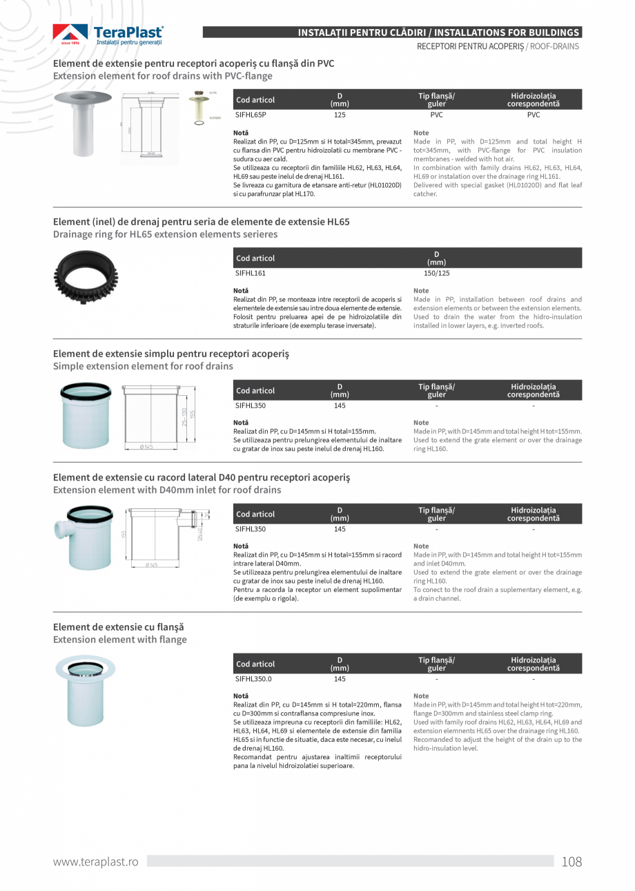 Pagina 108-Catalog tehnic - Interioare  Catalog, brosura Romana, Engleza bilized. The pipes are produced and...