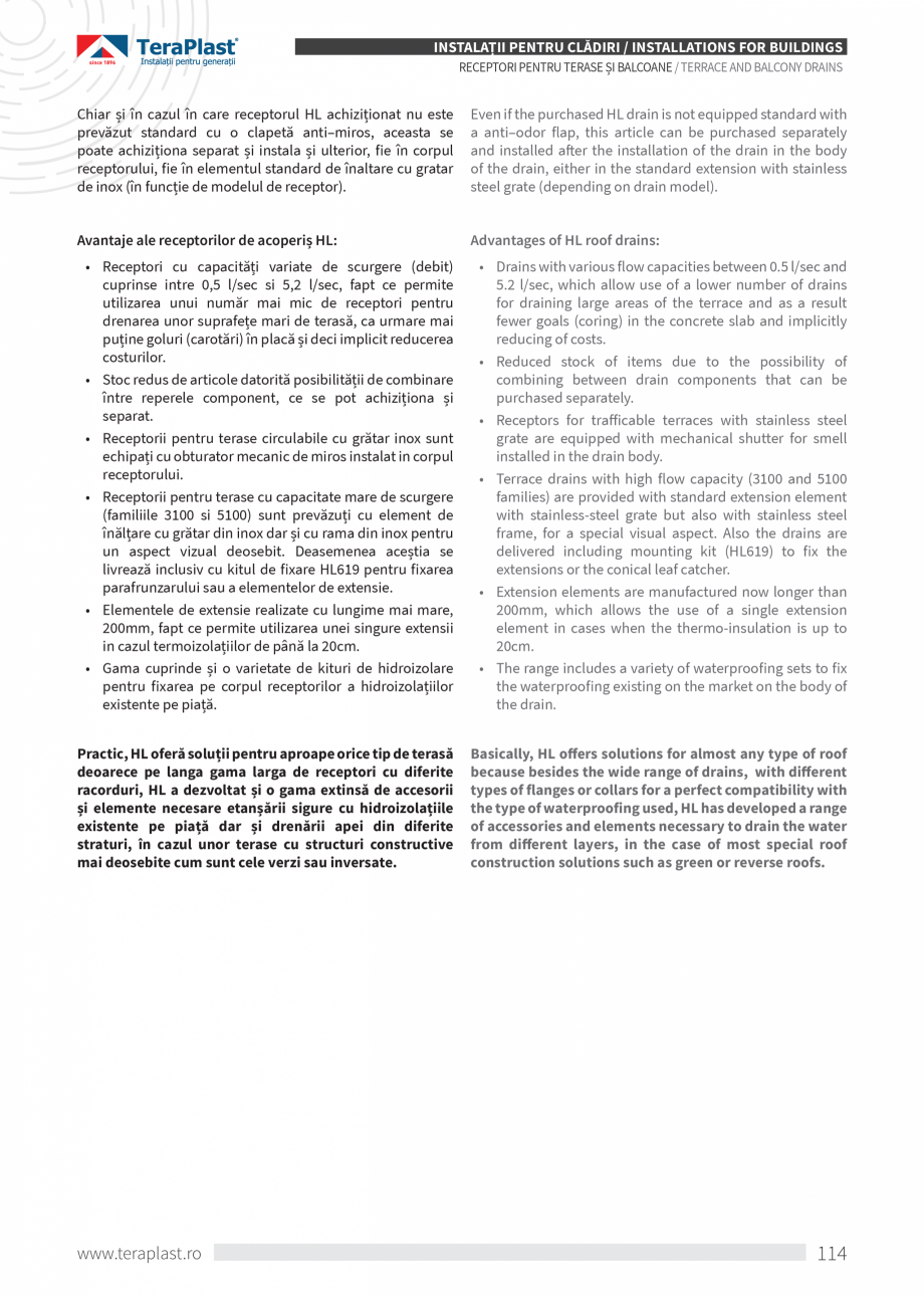 Pagina 114-Catalog tehnic - Interioare  Catalog, brosura Romana, Engleza evilor și fitingurilor în șantier, ...