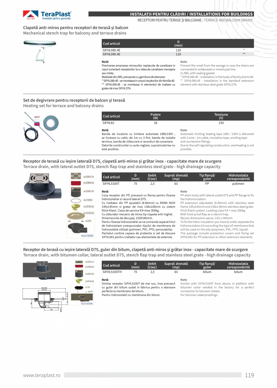 Pagina 119-Catalog tehnic - Interioare  Catalog, brosura Romana, Engleza eal in case of difficult positions,...