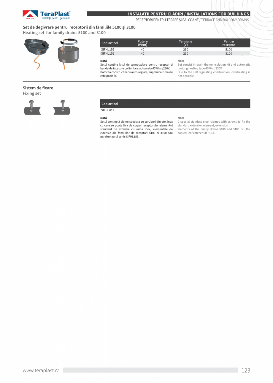Pagina 123-Catalog tehnic - Interioare  Catalog, brosura Romana, Engleza rii de dilatare se produc în gama de ...
