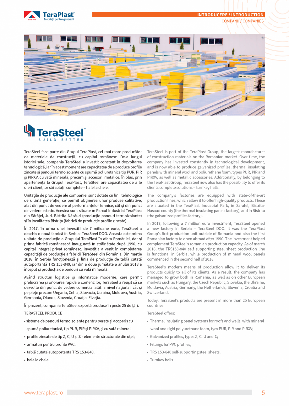 Pagina 5-Catalog tehnic - Exterioare   Catalog, brosura Romana, Engleza  ncepe producția de tâmplărie...