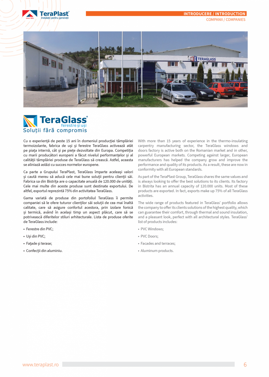 Pagina 6-Catalog tehnic - Exterioare   Catalog, brosura Romana, Engleza r the
higher and the most successful ...