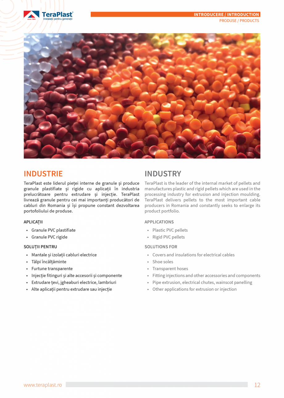 Pagina 12-Catalog tehnic - Exterioare   Catalog, brosura Romana, Engleza piețelor de
canalizări exterioare...