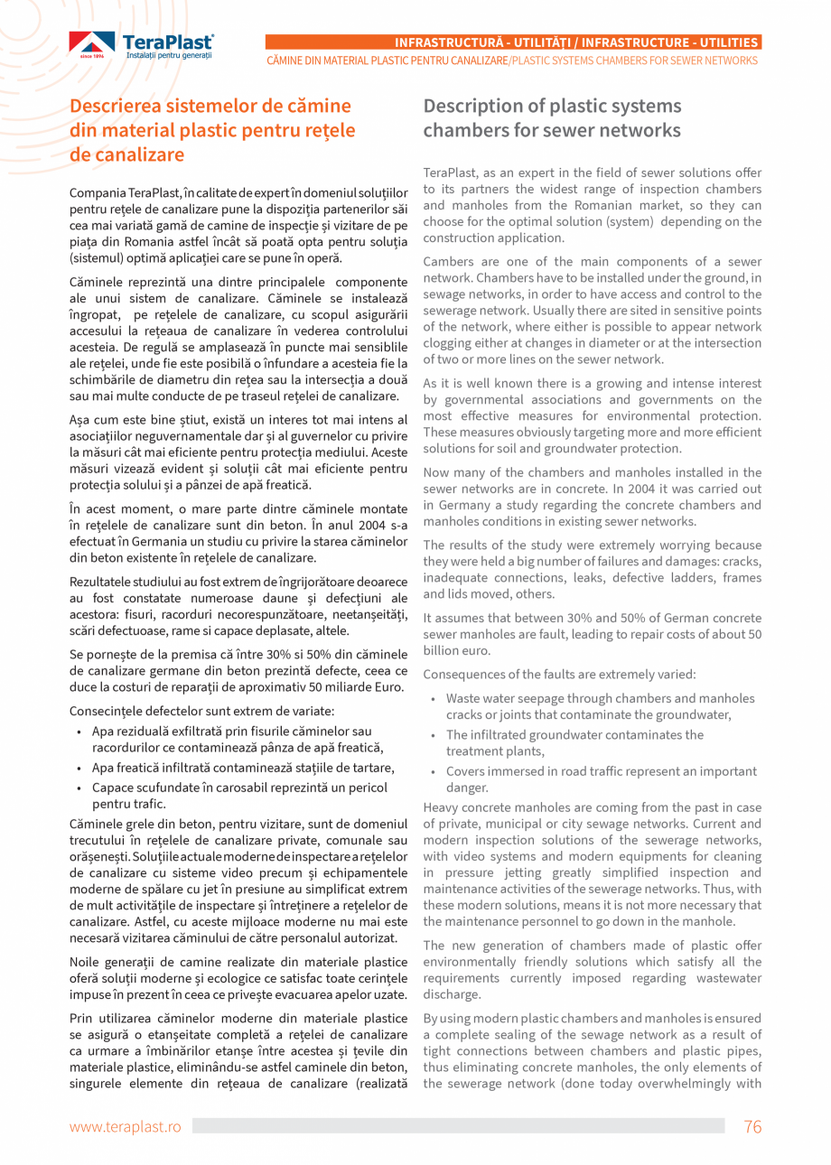 Pagina 76-Catalog tehnic - Exterioare   Catalog, brosura Romana, Engleza  mult de 3 paleți – pentru țevile...