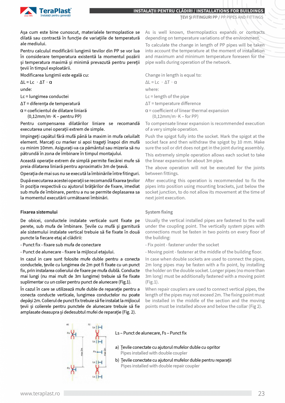 Pagina 5-Tevi si fitinguri din PP pentru canalizari interioare TeraPlast Catalog, brosura Romana, Engleza  a...