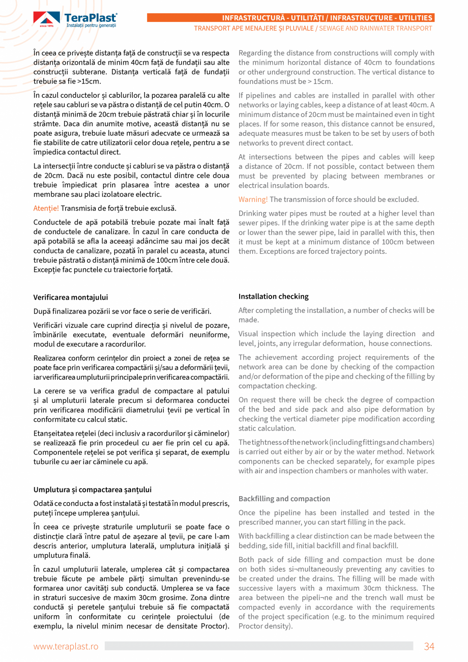 Pagina 16-Tevi si fitinguri PVC TeraPlast Multistrat, Compact Specificații tehnice Romana, Engleza eași...