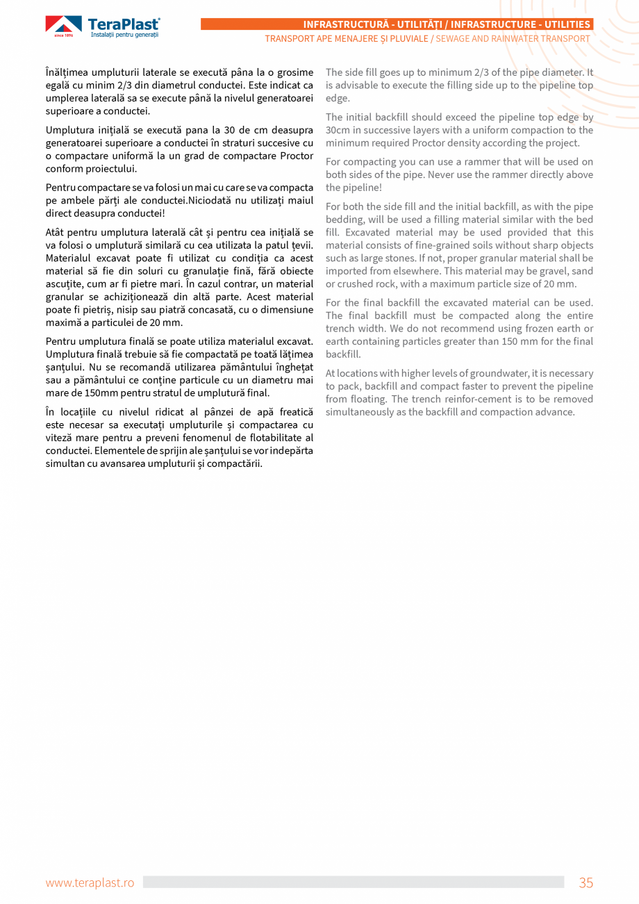 Pagina 17-Tevi si fitinguri PVC TeraPlast Multistrat, Compact Specificații tehnice Romana, Engleza...