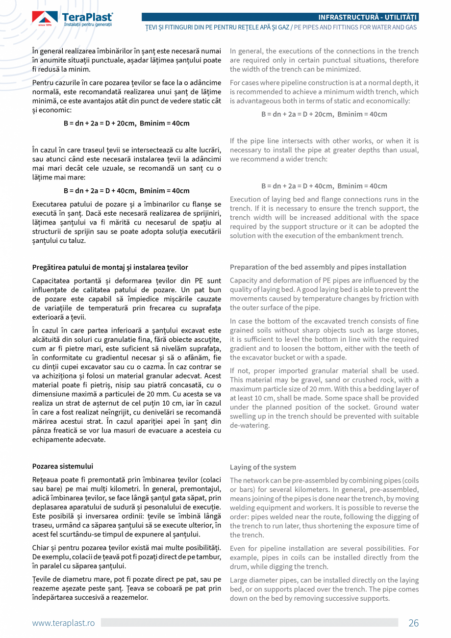 Pagina 7-Tevi si fitinguri din PEHD pentru alimentare cu apa si gaz TeraPlast Catalog, brosura Romana,...