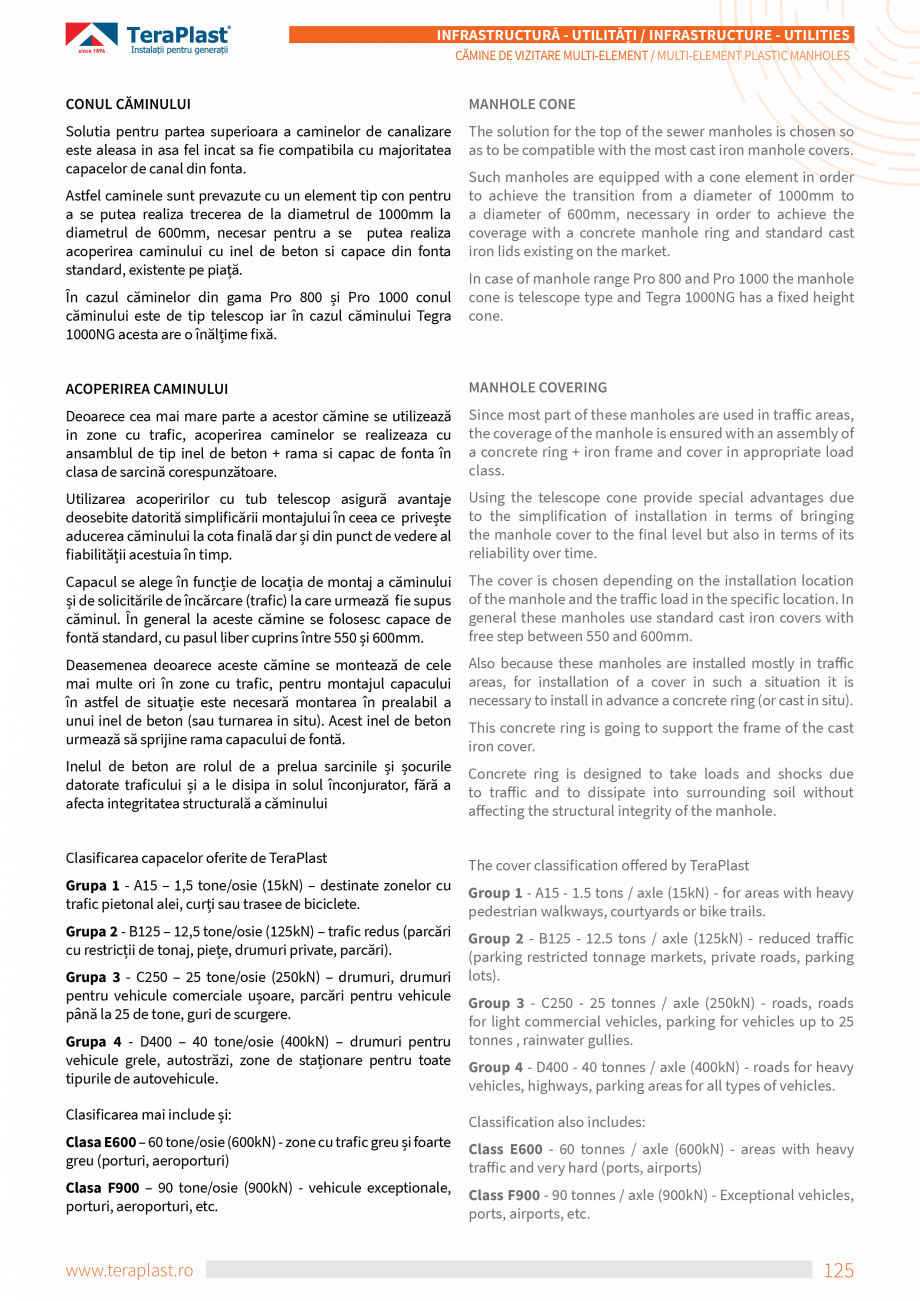 Pagina 5-Camine de vizitare din material plastic multi-element TeraPlast Catalog, brosura Romana, Engleza  2 ...