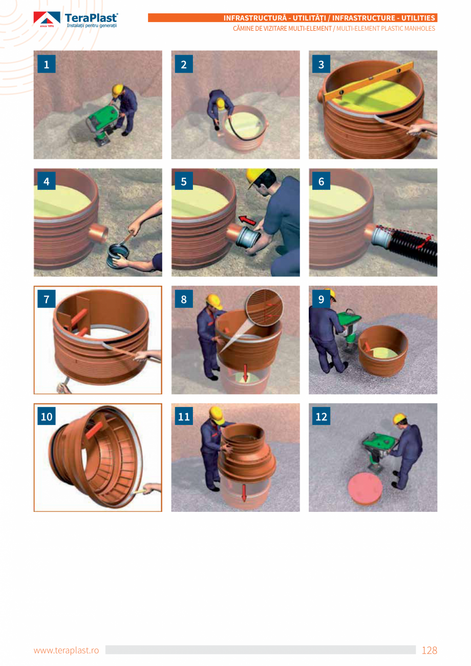 Pagina 8-Camine de vizitare din material plastic multi-element TeraPlast Catalog, brosura Romana, Engleza...