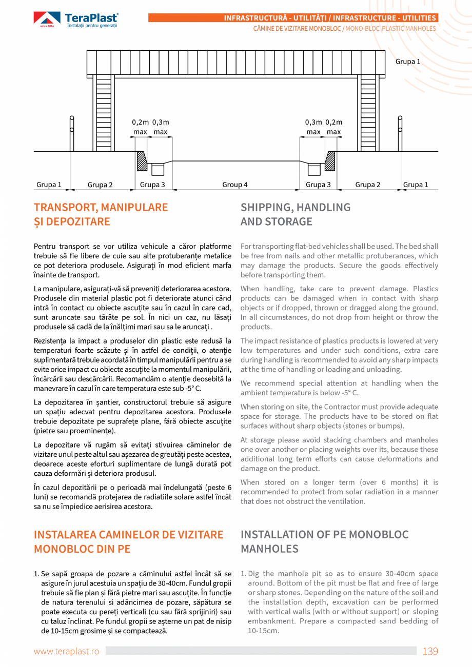Pagina 5-Camine de vizitare din material plastic monobloc  TeraPlast Catalog, brosura Romana, Engleza ...