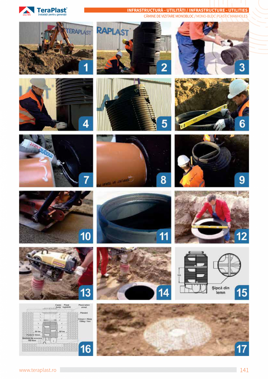 Pagina 7-Camine de vizitare din material plastic monobloc  TeraPlast Catalog, brosura Romana, Engleza ro 800,...
