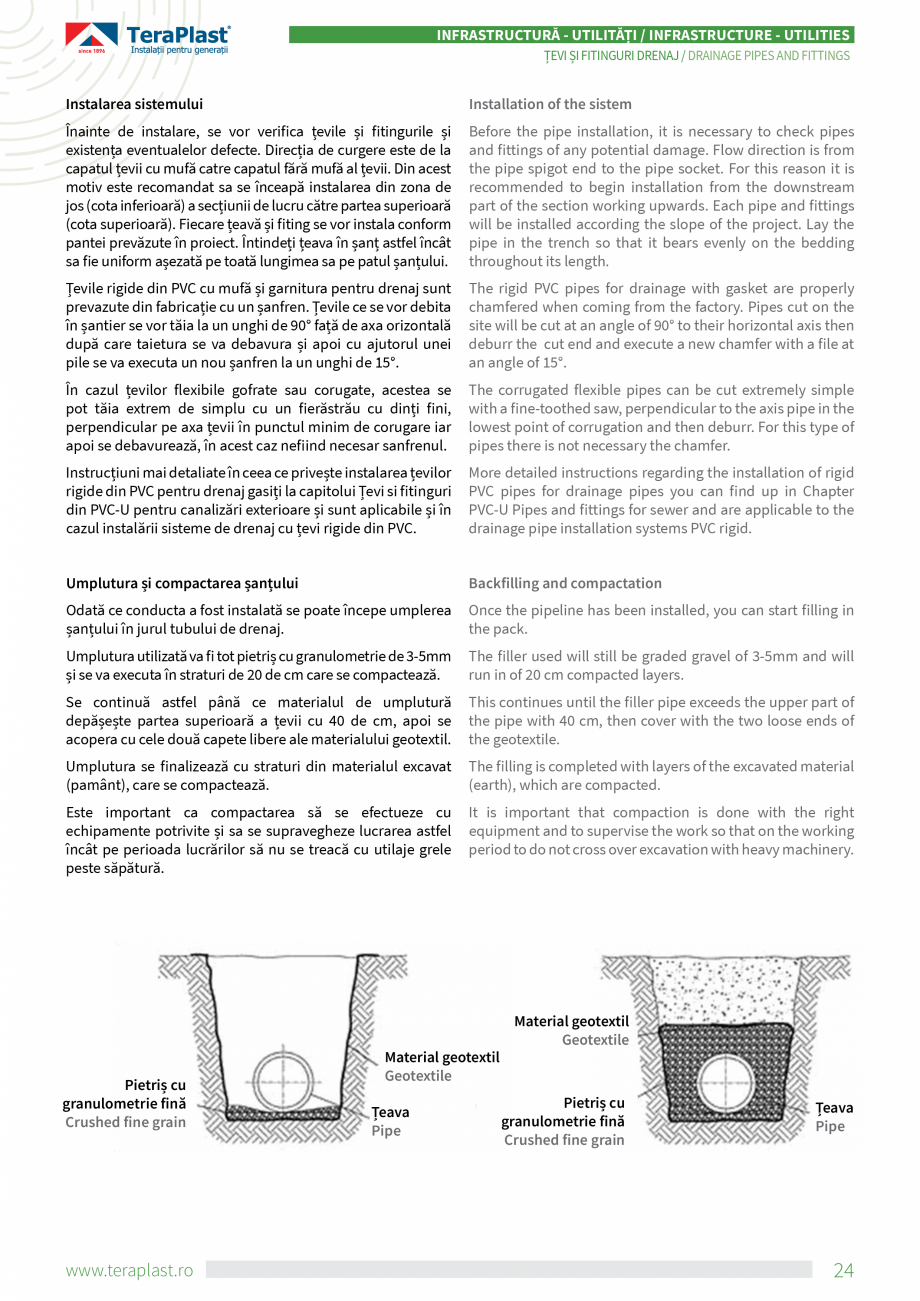 Pagina 6-Tevi din PE si PVC pentru drenaj  TeraPlast Specificații tehnice Romana, Engleza tare de
frezare a ...