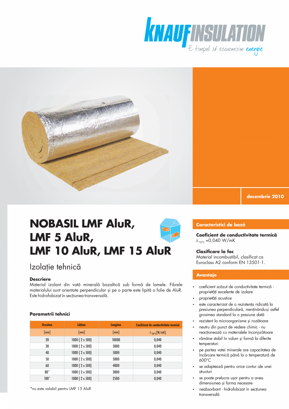 Pagina 1-Vata minerala bazaltica lamelara BANDATECH Nobasil LMF ALUR Fisa tehnica Romana dr 1
ei0
c e
e2
m
b0...