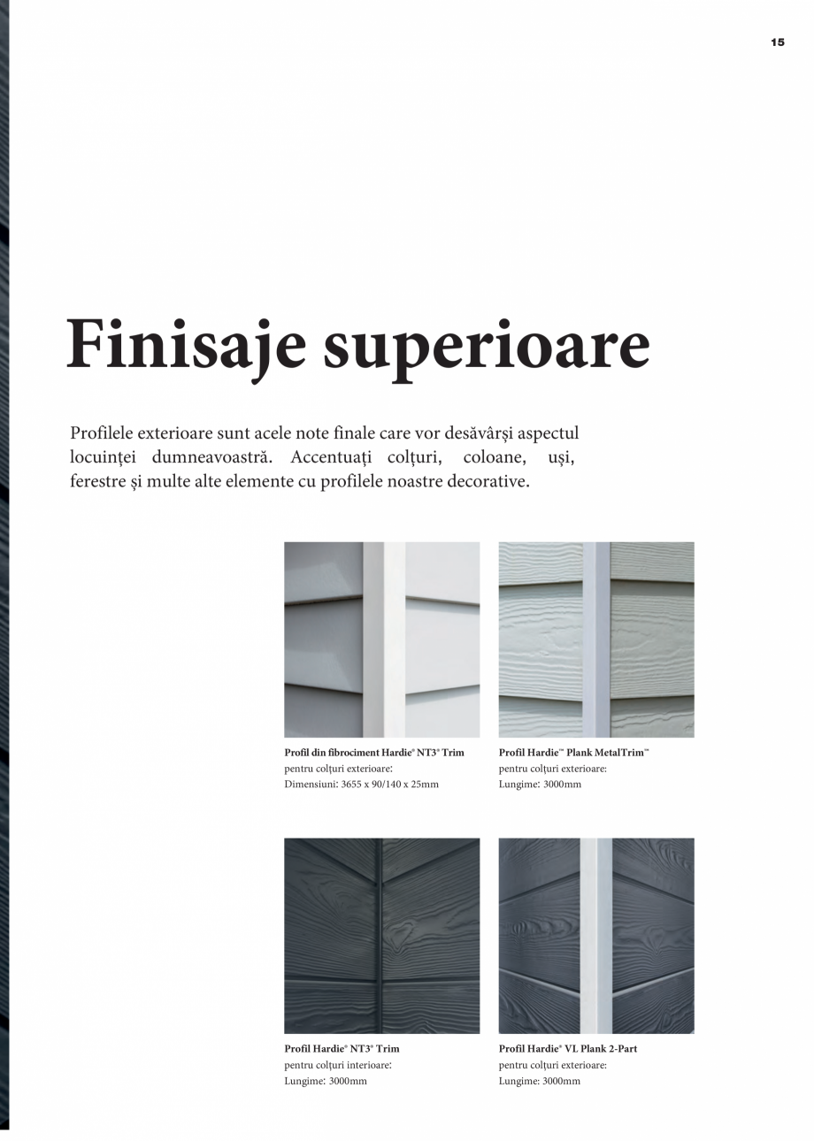 Pagina 15 - Fațade ventilate tip siding-lambriu din fibrociment - James Hardie Plank James Hardie...