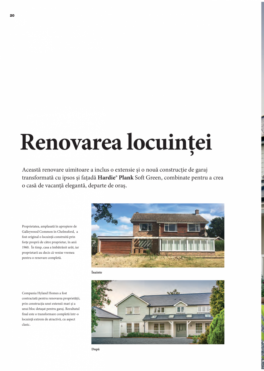Pagina 20 - Fațade ventilate tip siding-lambriu din fibrociment - James Hardie Plank James Hardie...