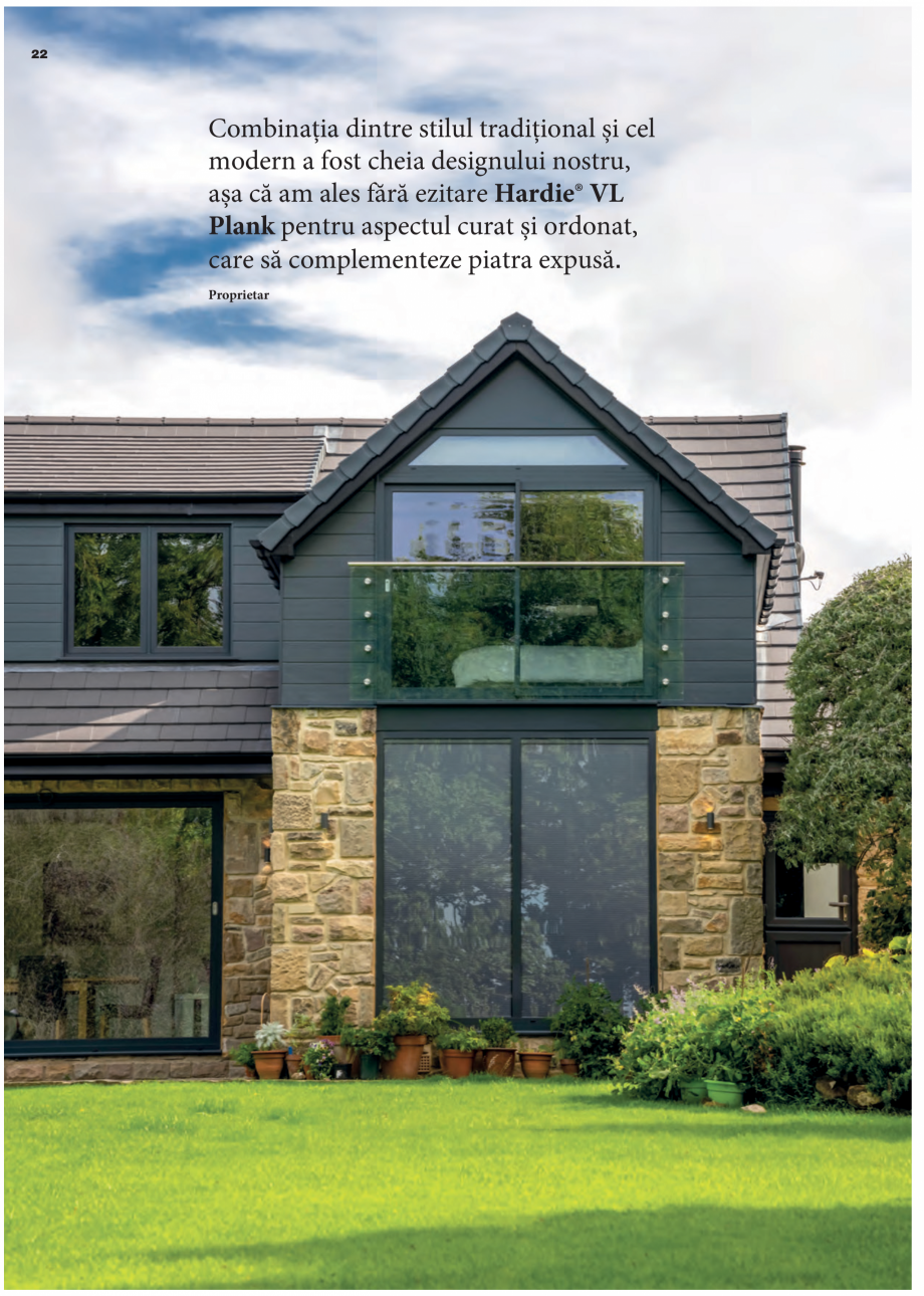 Pagina 22-Fațade ventilate tip siding-lambriu din fibrociment - James Hardie Plank James Hardie Catalog,...