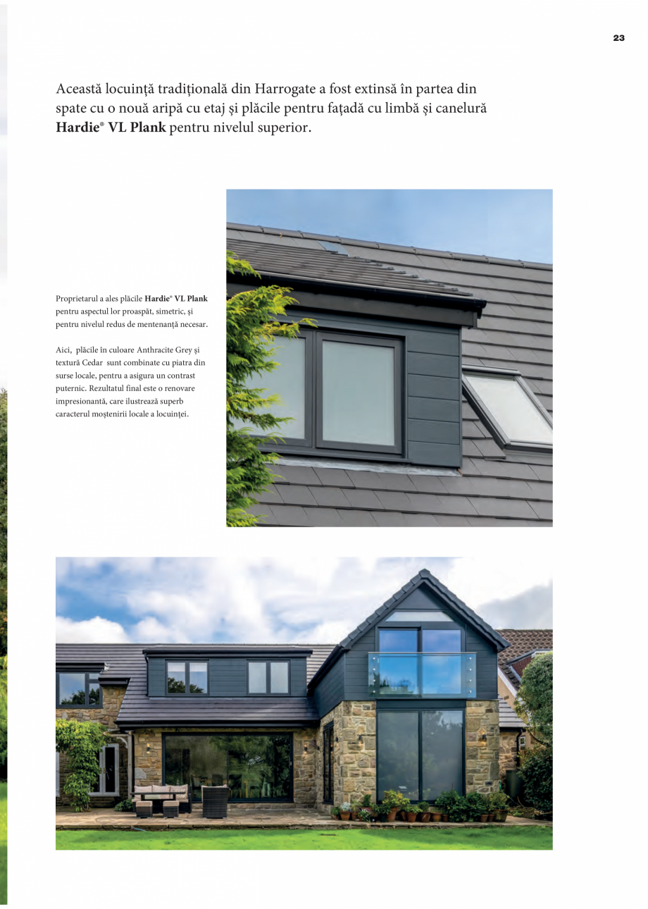 Pagina 23-Fațade ventilate tip siding-lambriu din fibrociment - James Hardie Plank James Hardie Catalog,...