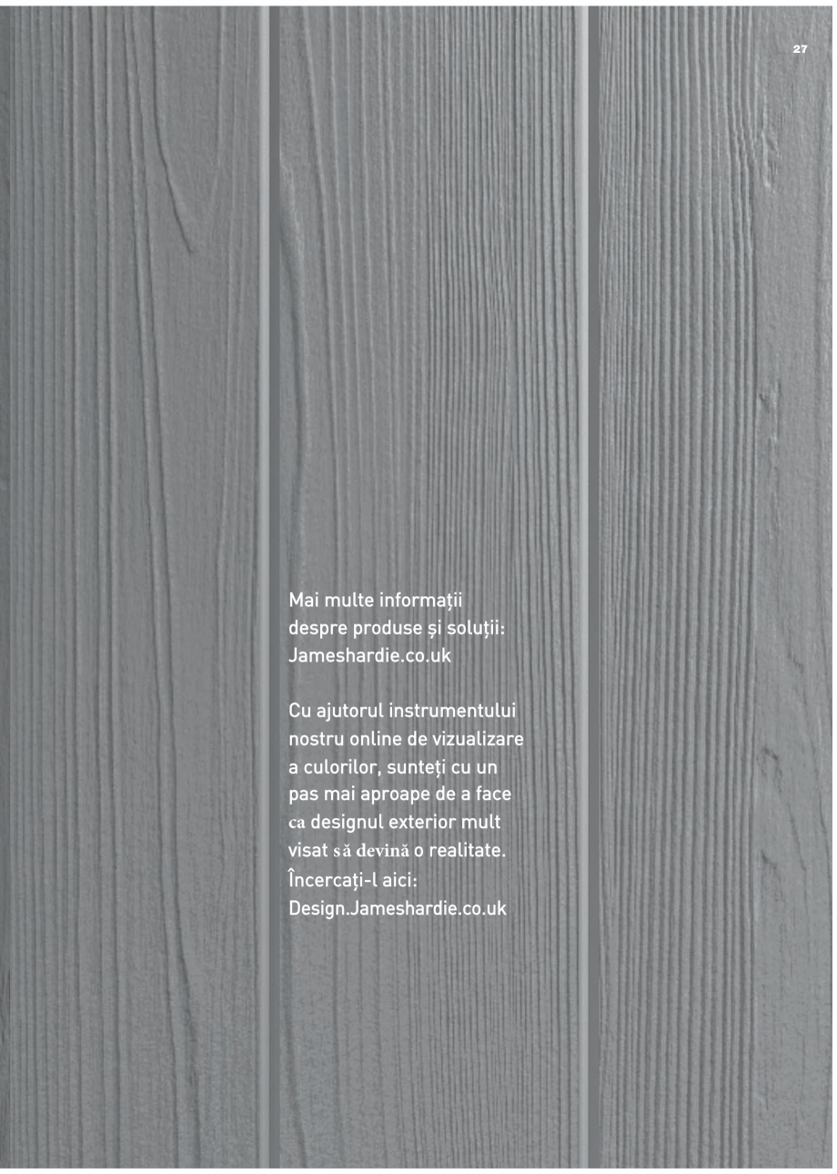 Pagina 27-Fațade ventilate tip siding-lambriu din fibrociment - James Hardie Plank James Hardie Catalog,...