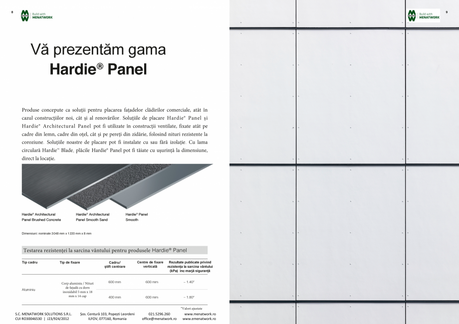 Pagina 5-Fațade ventilate cu panouri -  James Hardie Panel James Hardie Catalog, brosura Romana cțiilor noi...