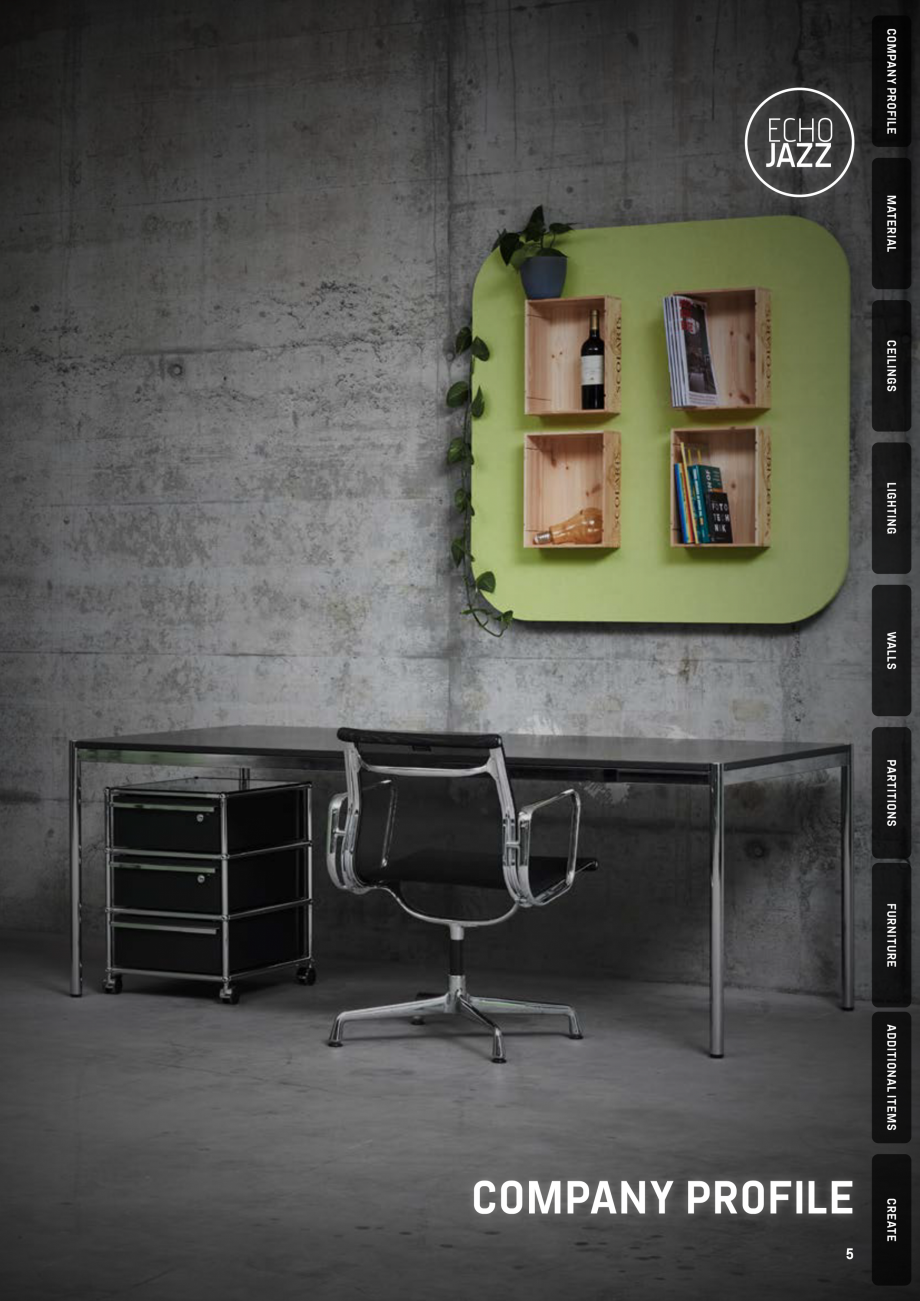 Pagina 5-Panouri pentru absorție acustică ECHOJAZZ EchoBoards Catalog, brosura product: all our products...