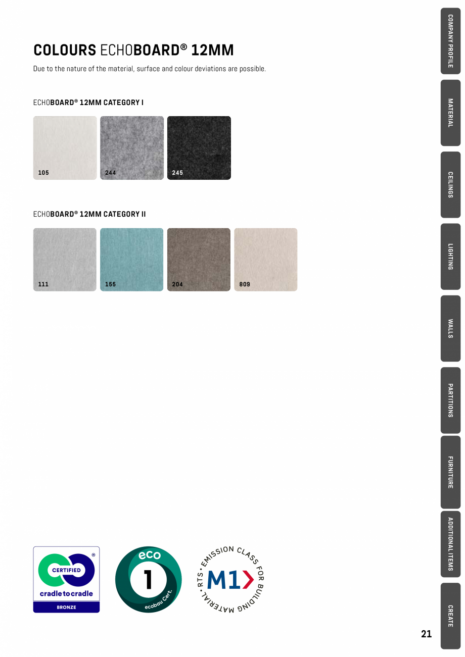 Pagina 18-Panouri pentru absorție acustică ECHOJAZZ EchoBoards Catalog, brosura choCoustic 25mm

239
...