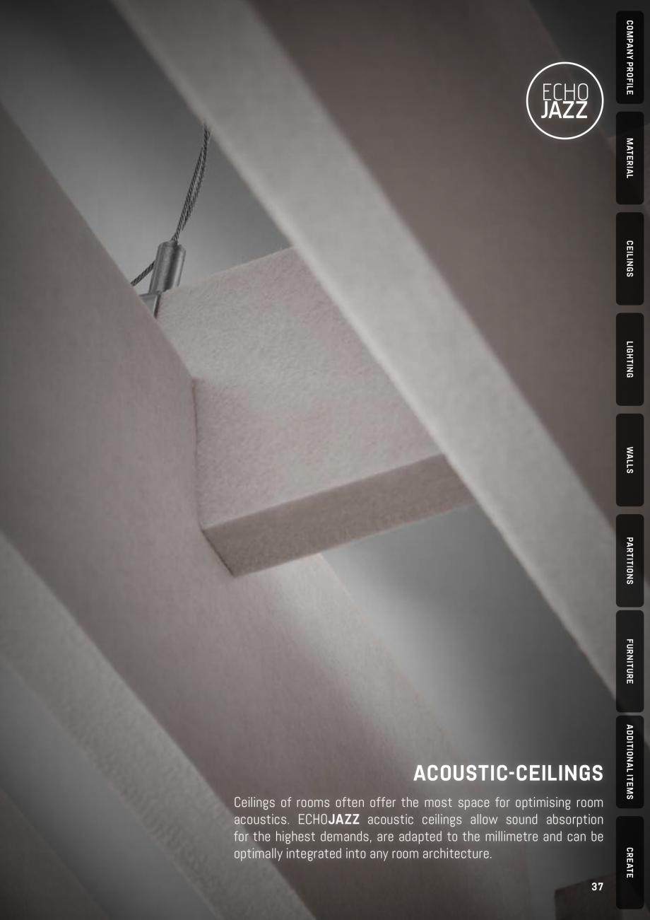 Pagina 34-Panouri pentru absorție acustică ECHOJAZZ EchoBoards Catalog, brosura  625 STANDARD

ECHOGRID ®...