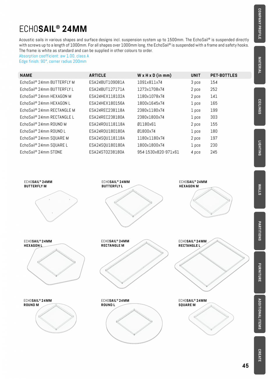 Pagina 42 - Panouri pentru absorție acustică ECHOJAZZ EchoBoards Catalog, brosura tic absorber...