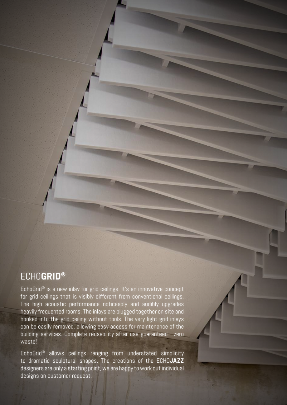 Pagina 47-Panouri pentru absorție acustică ECHOJAZZ EchoBoards Catalog, brosura CHOLED ® 24MM CONE
M WAVY

...