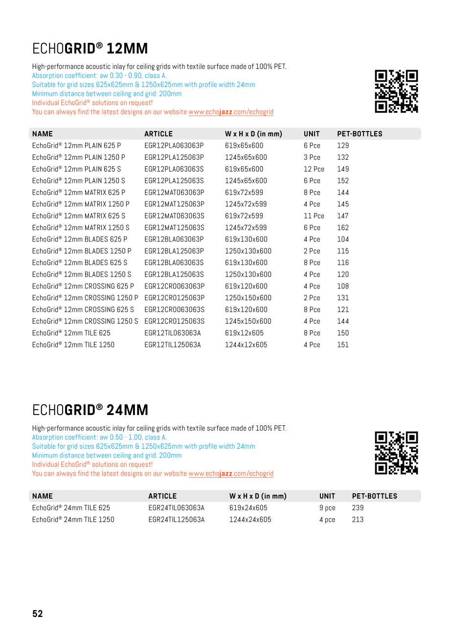Pagina 49-Panouri pentru absorție acustică ECHOJAZZ EchoBoards Catalog, brosura NS

FURNITURE

ADDITIONAL...