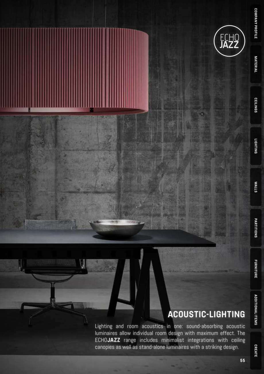 Pagina 52-Panouri pentru absorție acustică ECHOJAZZ EchoBoards Catalog, brosura to life as you walk by....
