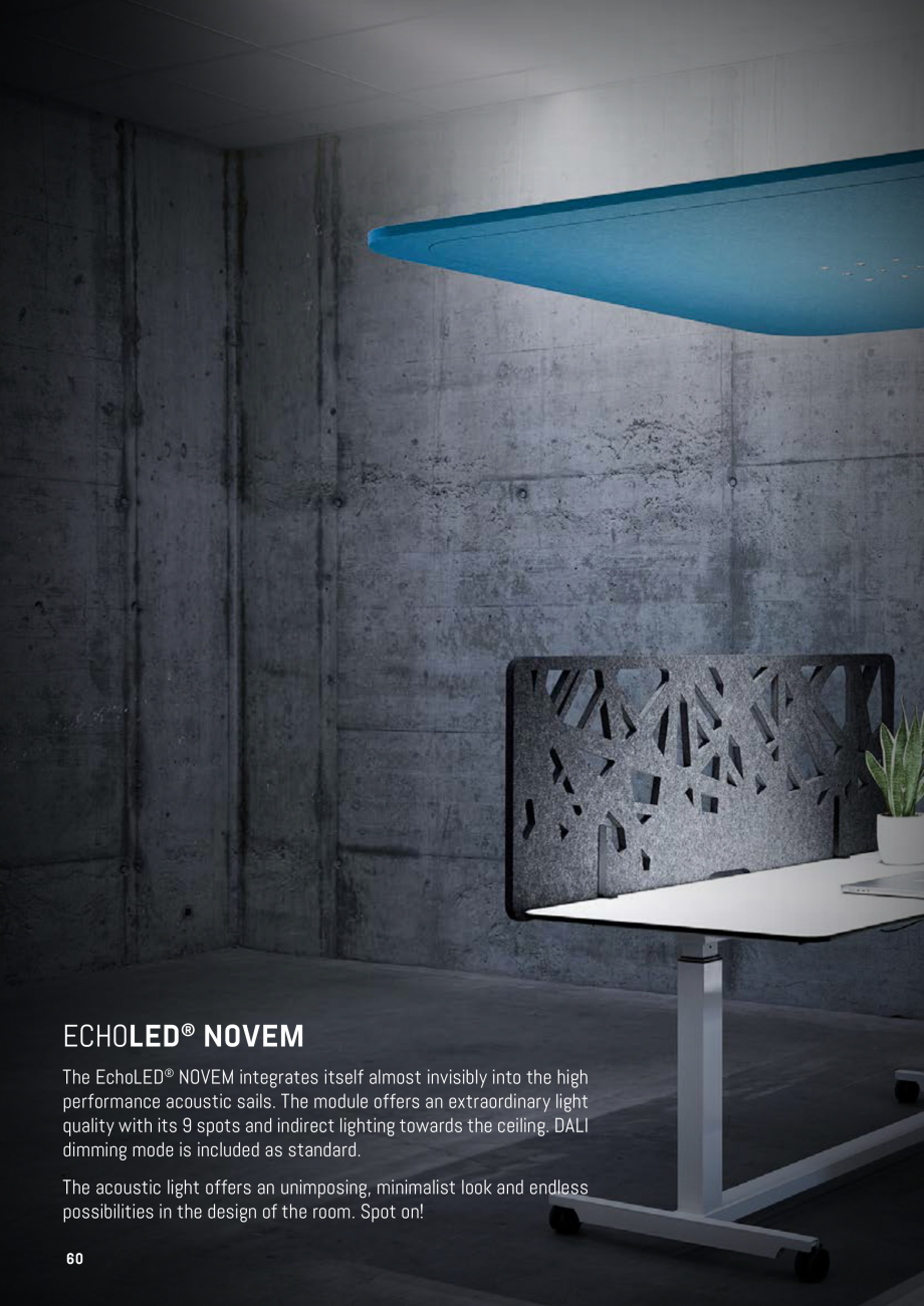 Pagina 57-Panouri pentru absorție acustică ECHOJAZZ EchoBoards Catalog, brosura LD®
The EchoField® panels ...