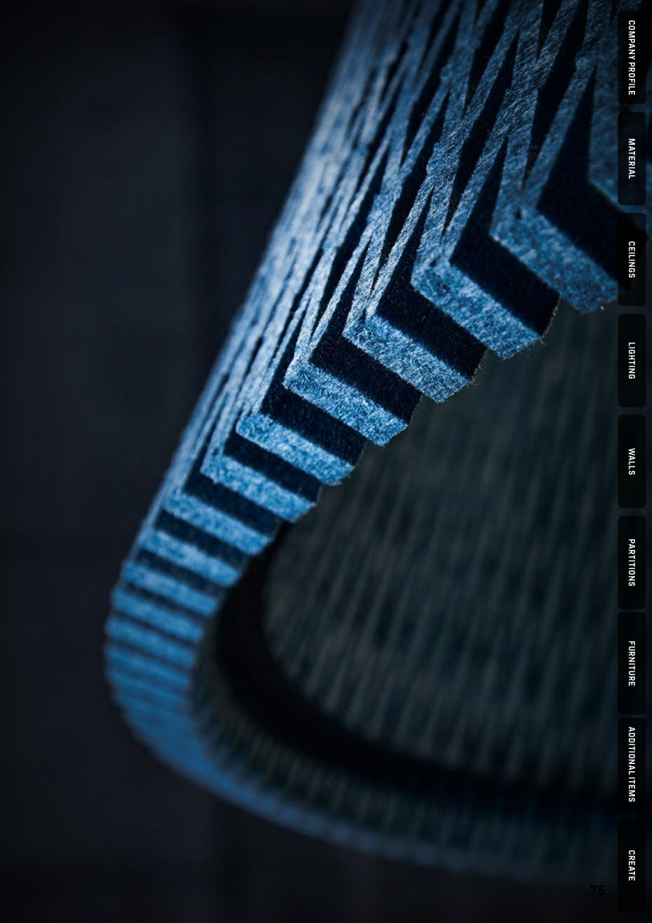 Pagina 72-Panouri pentru absorție acustică ECHOJAZZ EchoBoards Catalog, brosura FILE

MATERIAL

CEILINGS
...