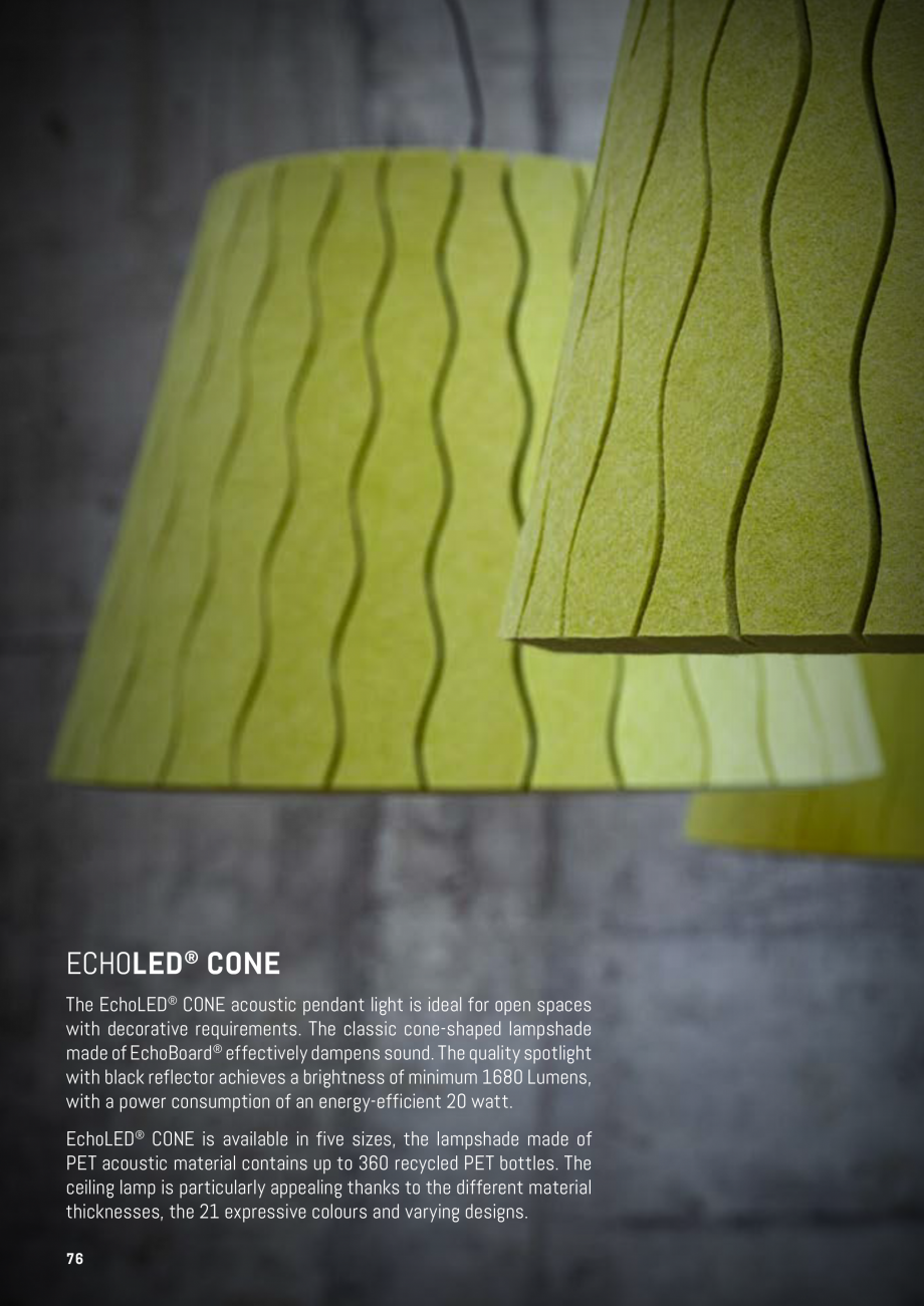 Pagina 73-Panouri pentru absorție acustică ECHOJAZZ EchoBoards Catalog, brosura eveloped for
high rooms with...