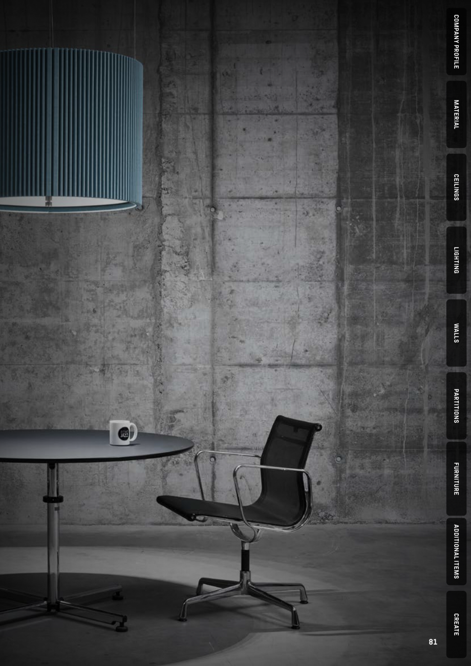 Pagina 78-Panouri pentru absorție acustică ECHOJAZZ EchoBoards Catalog, brosura LING
®

ARTICLE

W x H x D ...