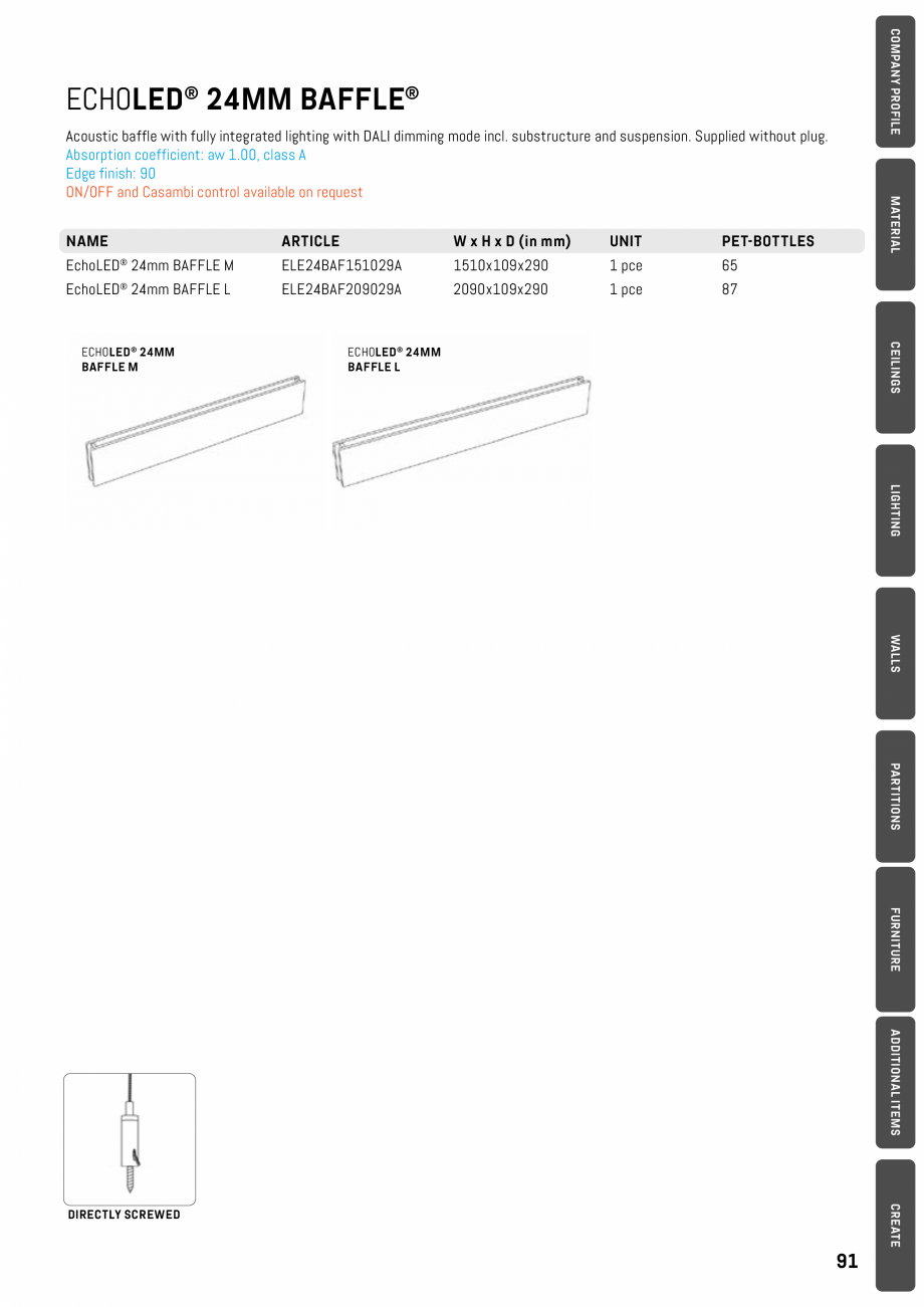 Pagina 88-Panouri pentru absorție acustică ECHOJAZZ EchoBoards Catalog, brosura � 24MM
HEXAGON COMPACT
...