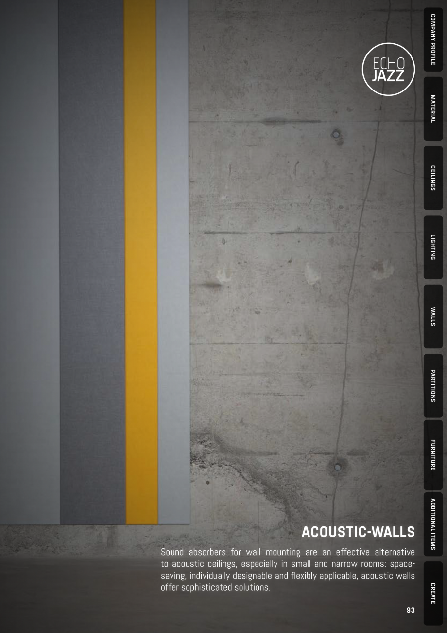 Pagina 90-Panouri pentru absorție acustică ECHOJAZZ EchoBoards Catalog, brosura �s not all. With a Zero...