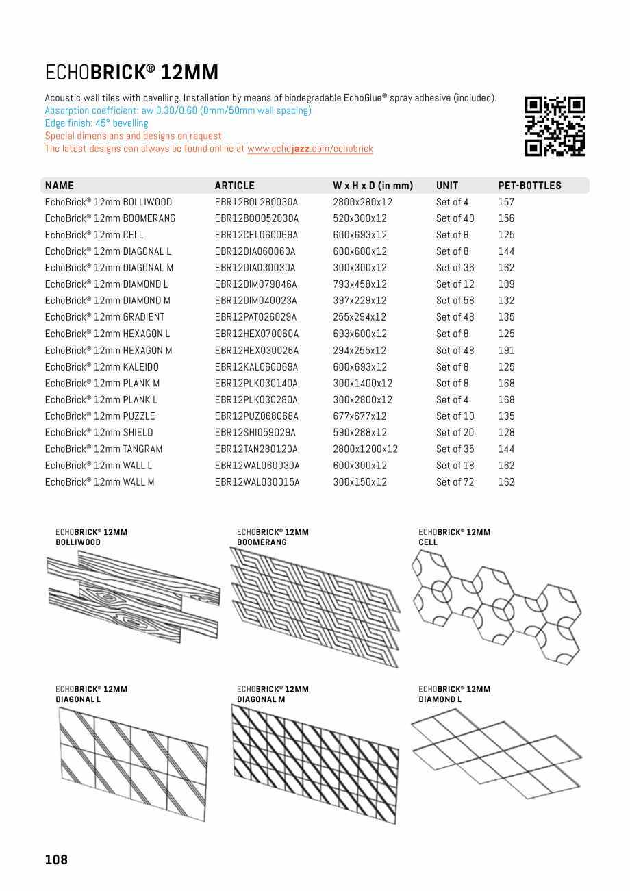 Pagina 106-Panouri pentru absorție acustică ECHOJAZZ EchoBoards Catalog, brosura very well customised. The...