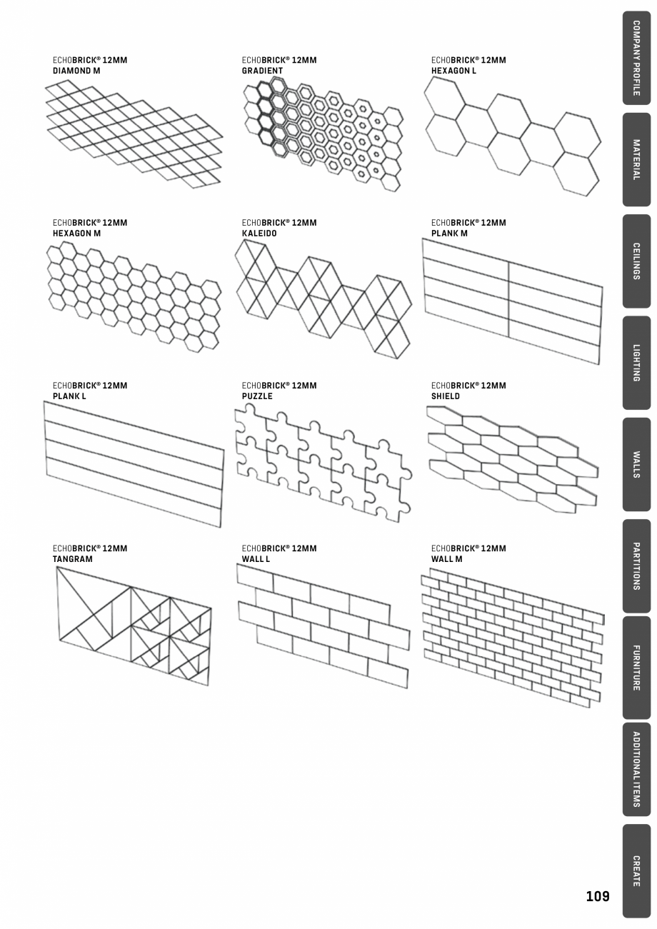 Pagina 108-Panouri pentru absorție acustică ECHOJAZZ EchoBoards Catalog, brosura SILIKA – V

CELTIC – W

...