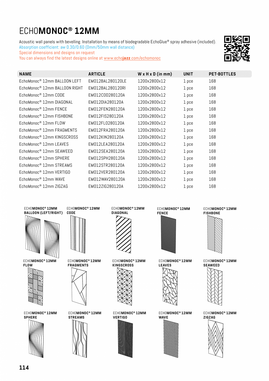 Pagina 114-Panouri pentru absorție acustică ECHOJAZZ EchoBoards Catalog, brosura 