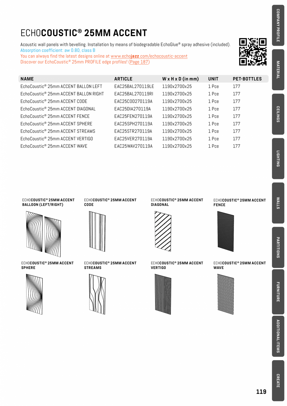 Pagina 119-Panouri pentru absorție acustică ECHOJAZZ EchoBoards Catalog, brosura 