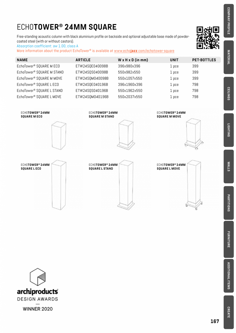Pagina 167 - Panouri pentru absorție acustică ECHOJAZZ EchoBoards Catalog, brosura 