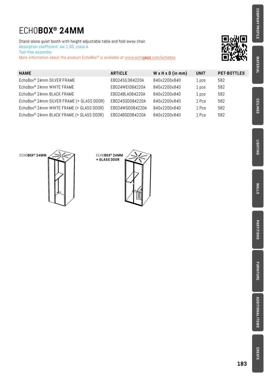 Pagina 183-Panouri pentru absorție acustică ECHOJAZZ EchoBoards Catalog, brosura 