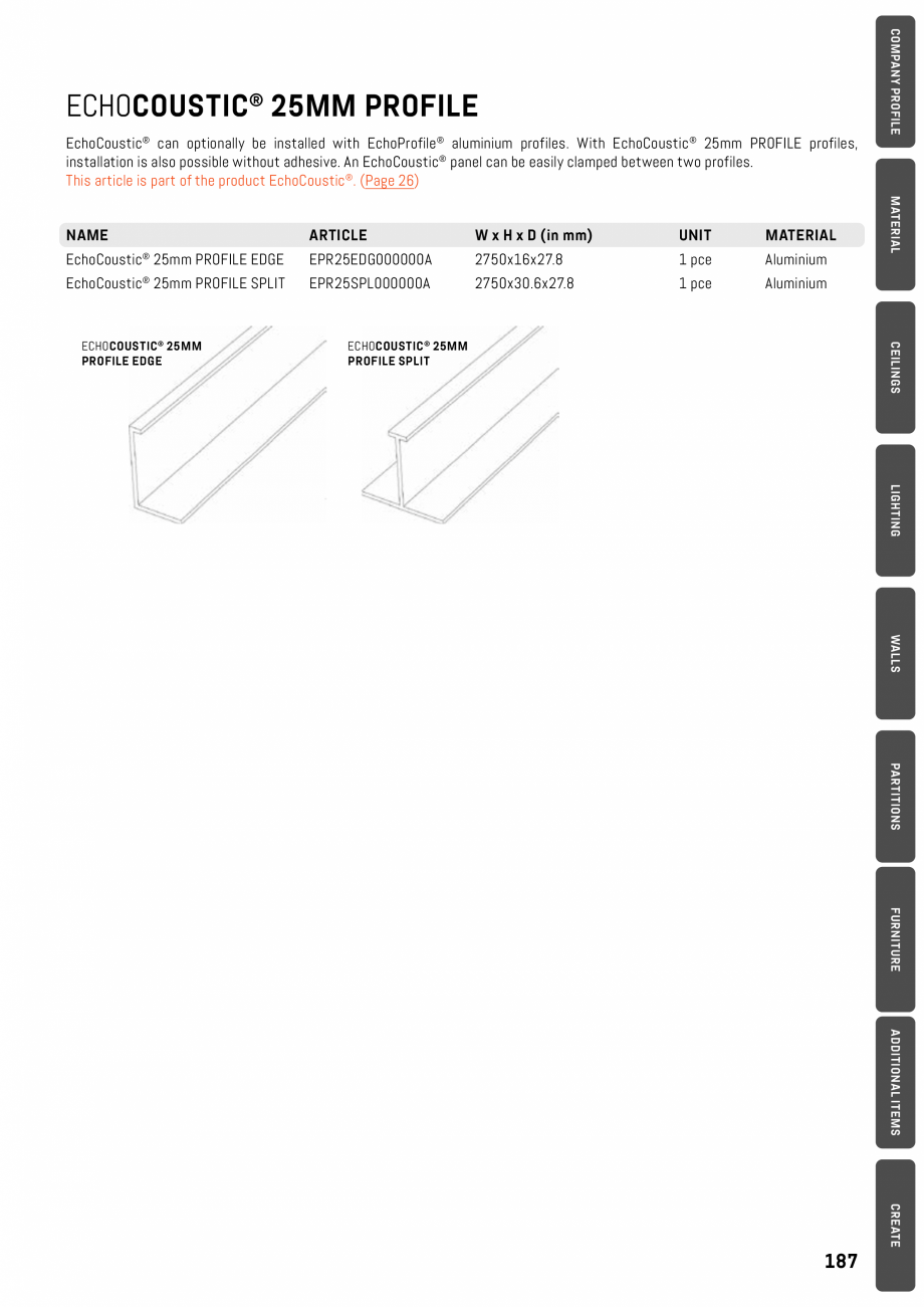 Pagina 187-Panouri pentru absorție acustică ECHOJAZZ EchoBoards Catalog, brosura 
