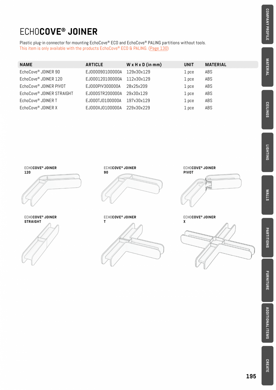 Pagina 195-Panouri pentru absorție acustică ECHOJAZZ EchoBoards Catalog, brosura 