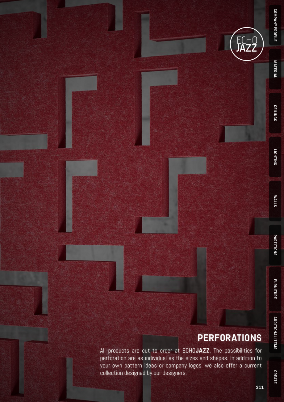 Pagina 211-Panouri pentru absorție acustică ECHOJAZZ EchoBoards Catalog, brosura 