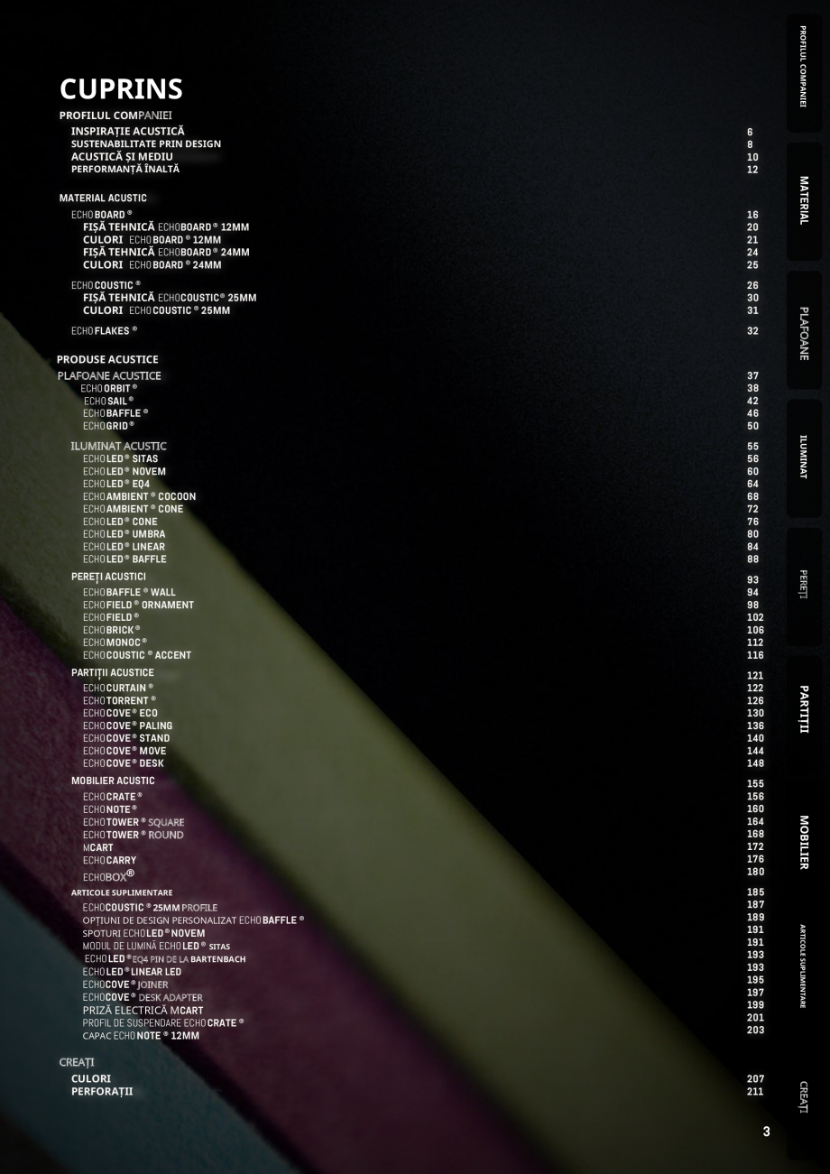 Pagina 3-Plafoane cu absorbție acustică ECHOJAZZ EchoJazz Catalog, brosura NOVEM

185
187
189
191
191
193...