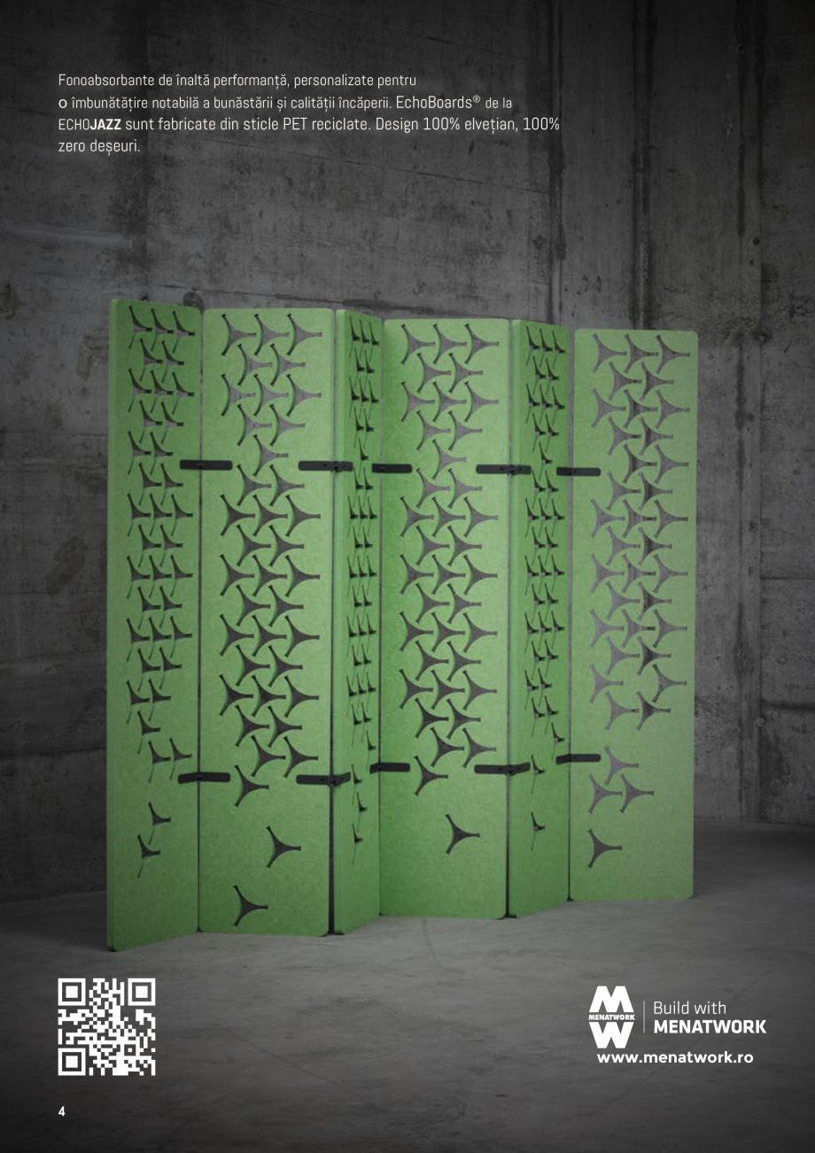 Pagina 4 - Plafoane cu absorbție acustică ECHOJAZZ EchoJazz Catalog, brosura  sticle PET reciclate...