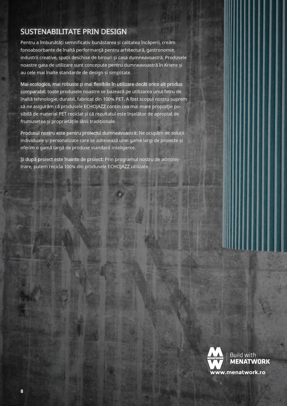 Pagina 8 - Plafoane cu absorbție acustică ECHOJAZZ EchoJazz Catalog, brosura rebui să se simtă...