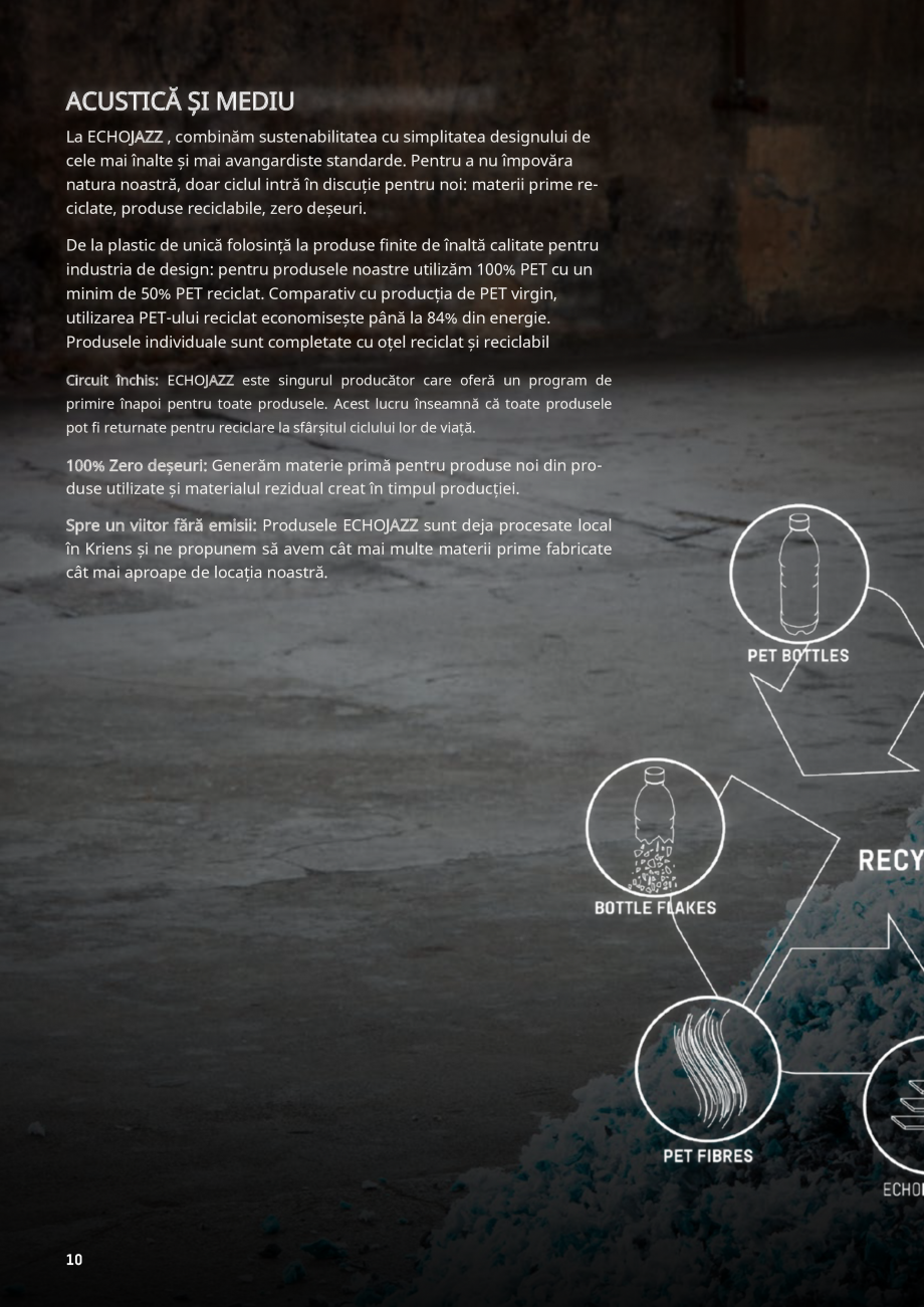 Pagina 10-Plafoane cu absorbție acustică ECHOJAZZ EchoJazz Catalog, brosura de întreținut EchoBoard ® și...